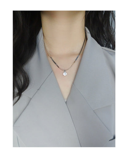 Single synthetic zircon snake chain-XL318