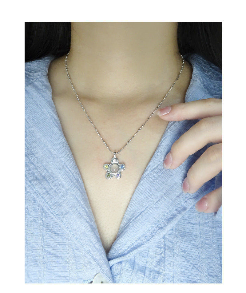 Flower necklace-XL420