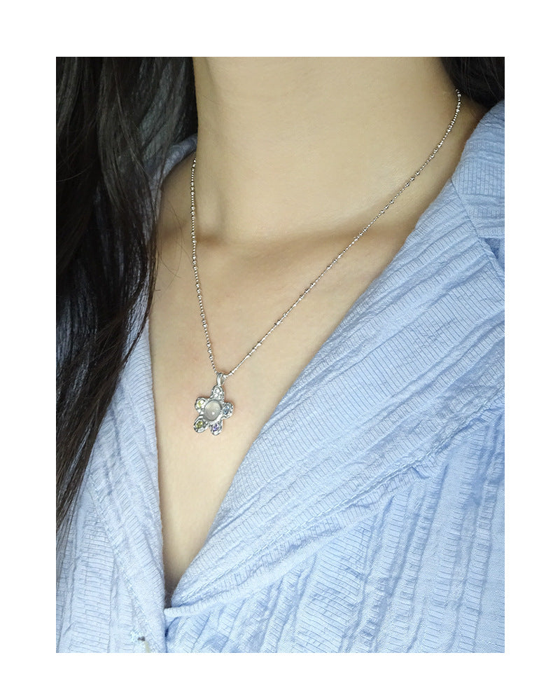 Flower necklace-XL420