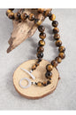 Tiger's eye stone necklace-XL420