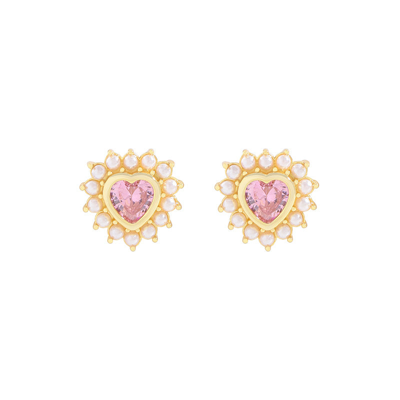 Heart earrings-ES661