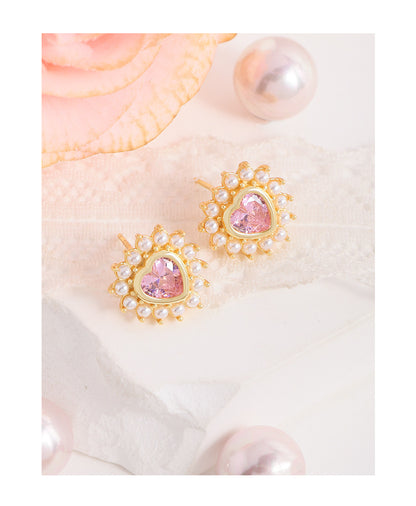 Heart earrings-ES661