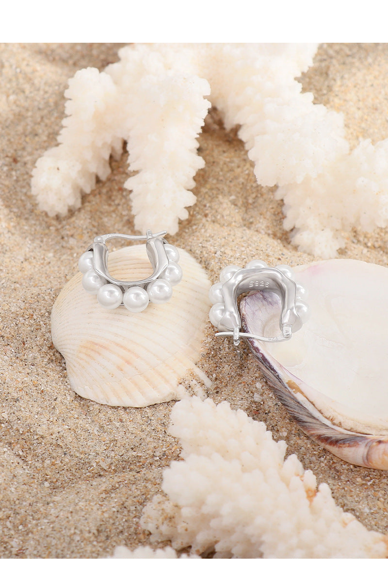 Pearl earrings-ES712