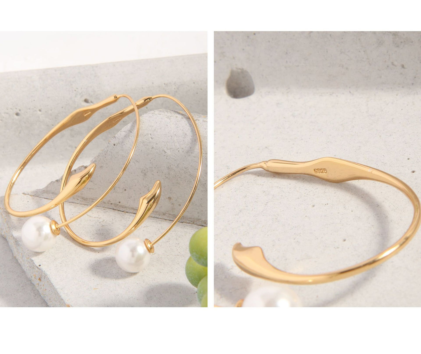 Champagne gold earrings-ES140