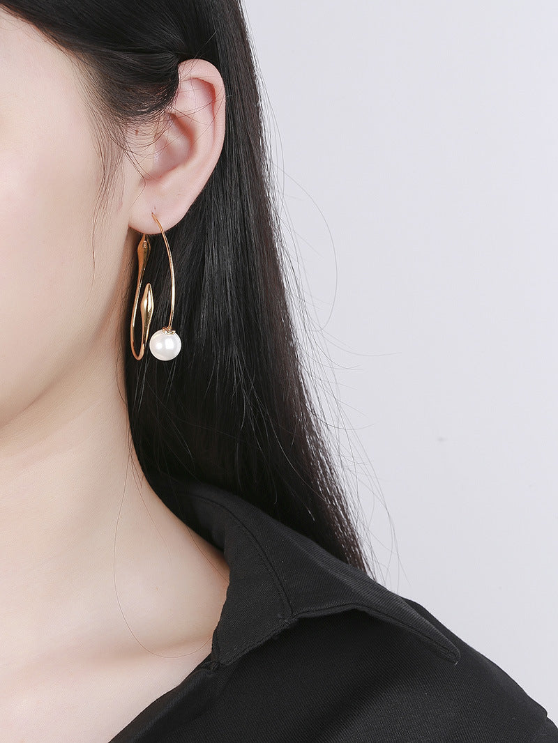 Champagne gold earrings-ES140