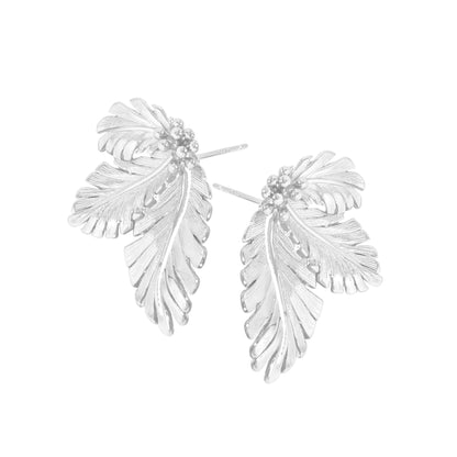 Leaf stud earrings-ES367