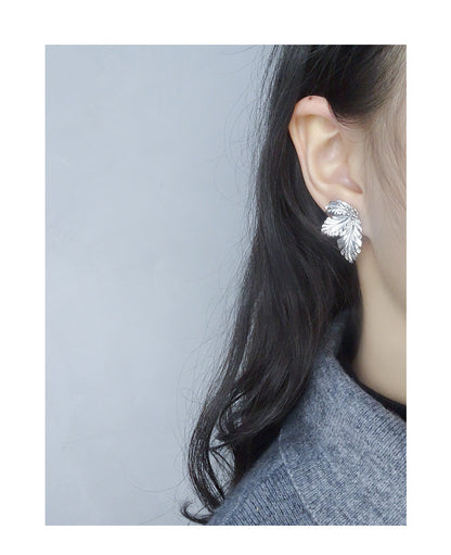 Leaf stud earrings-ES367