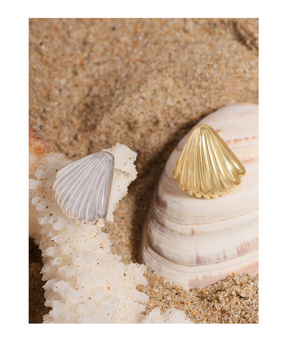 Shell stud earrings-ES453