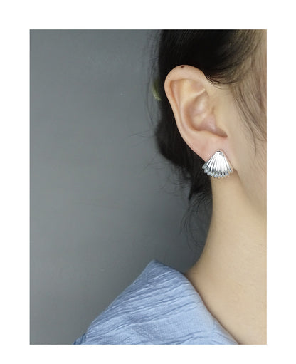 Shell stud earrings-ES453