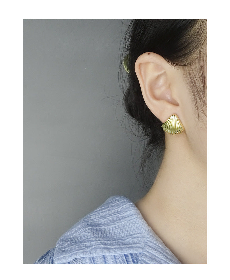 Shell stud earrings-ES453