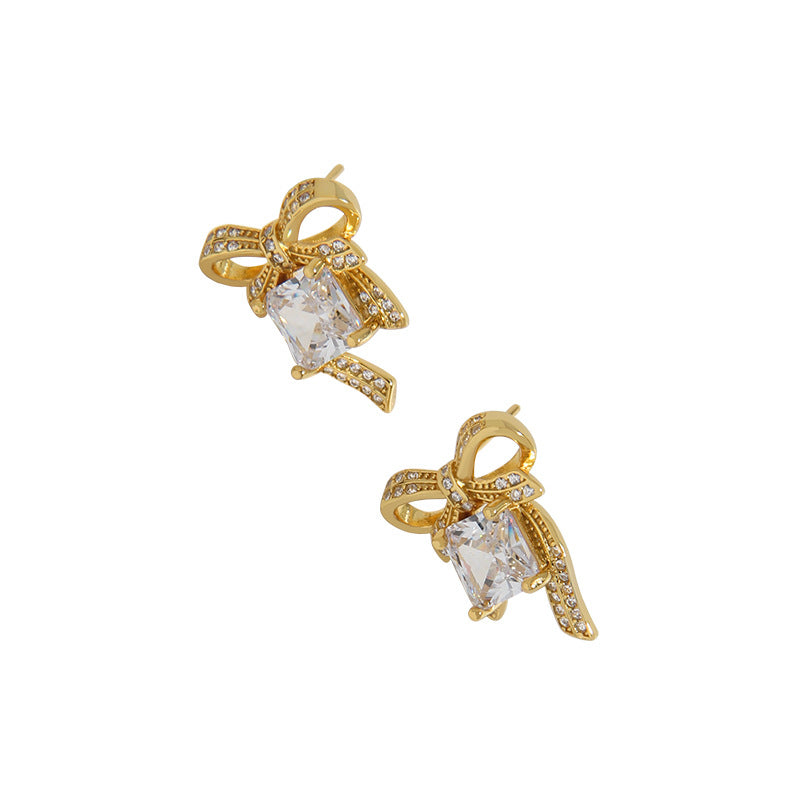 Bow srud earrings-ES331