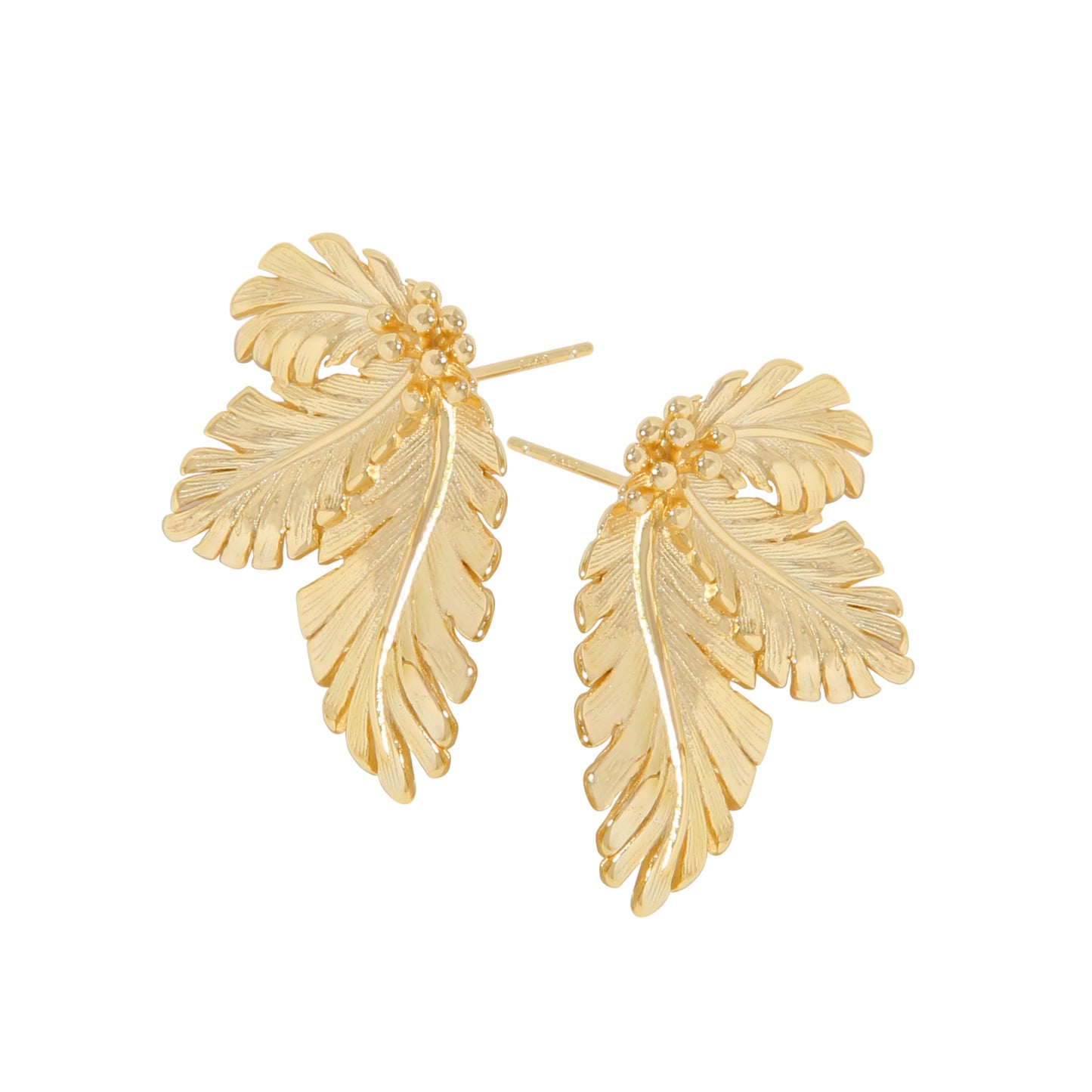 Leaf stud earrings-ES367